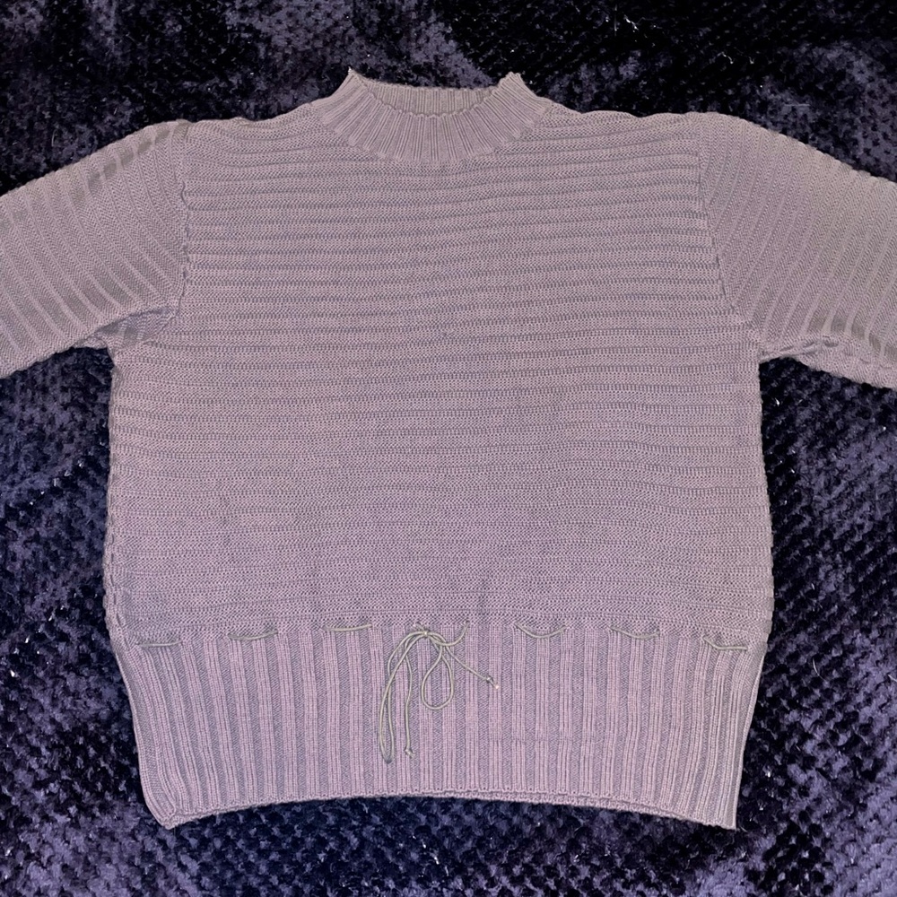 Blue/Navy Perkins-neck Sweater